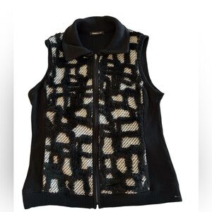 Frank Walder Black and White Women's Vest Size 12